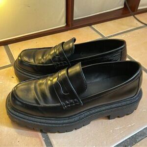 Aldo Black Leather Loafers